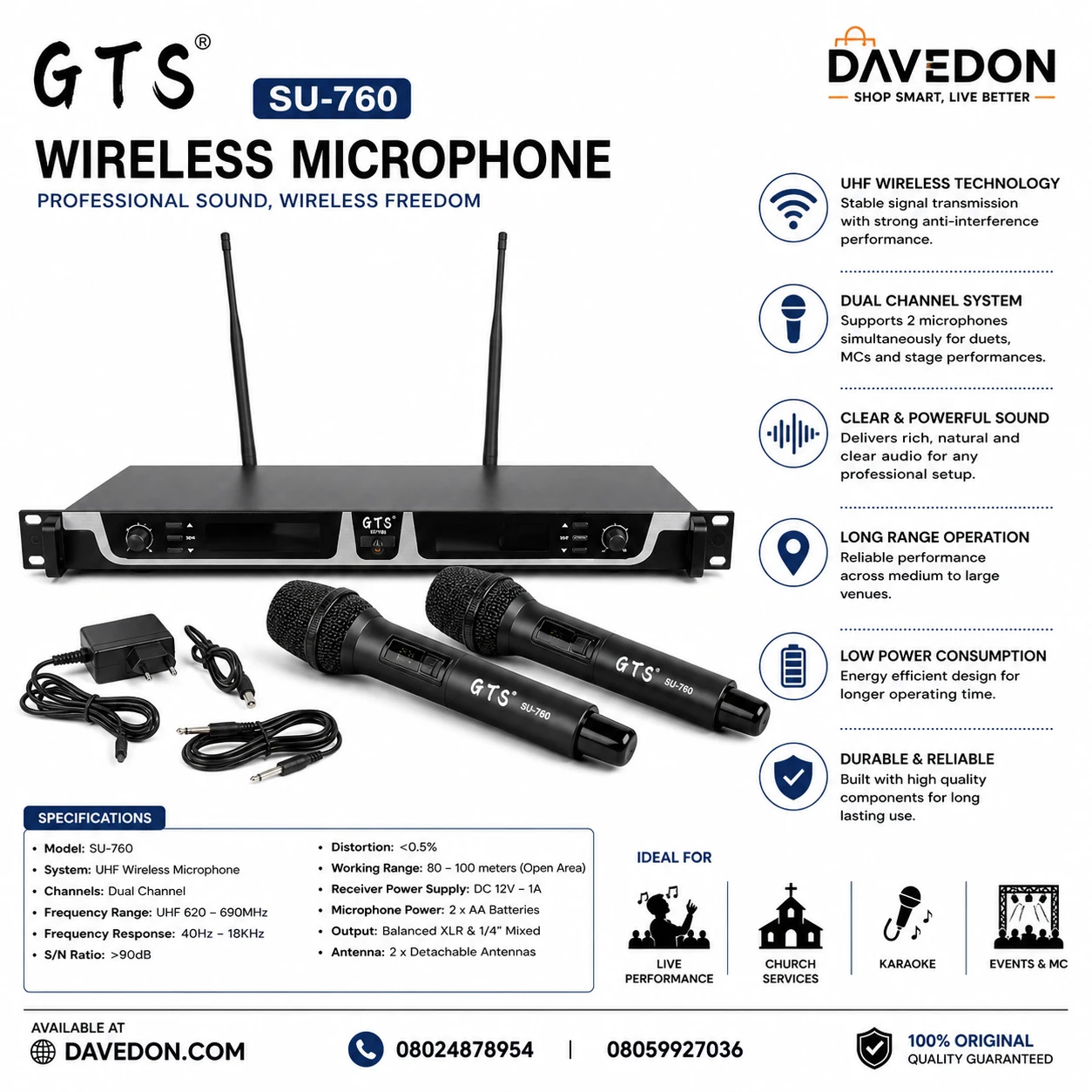Gts su 760 wireless microphone