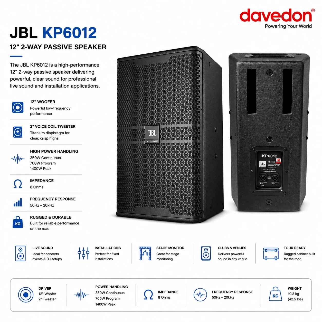 JBL KP6012 12-Inch Passiv...