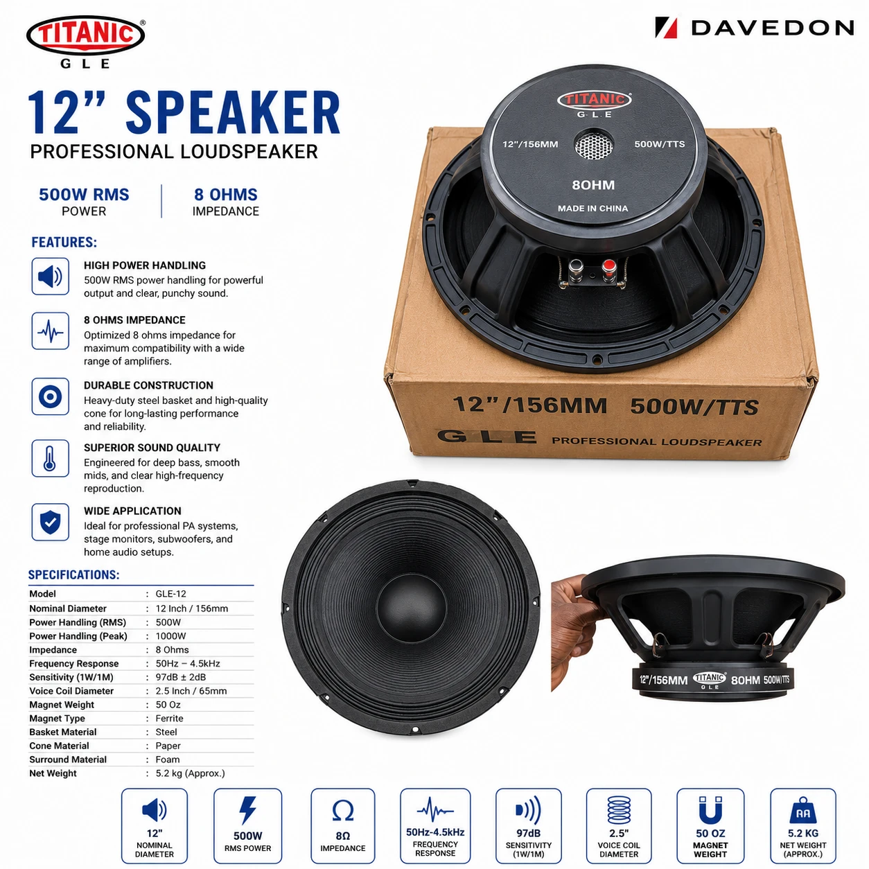 Titanic 12 inches speaker